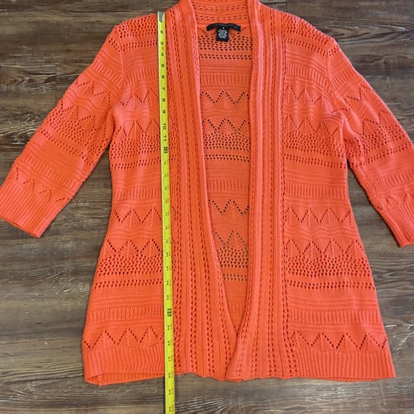 3 3 for $9!😎 Coral Crochet Cardigan by 89th & Madison - Picture 4 of 5
